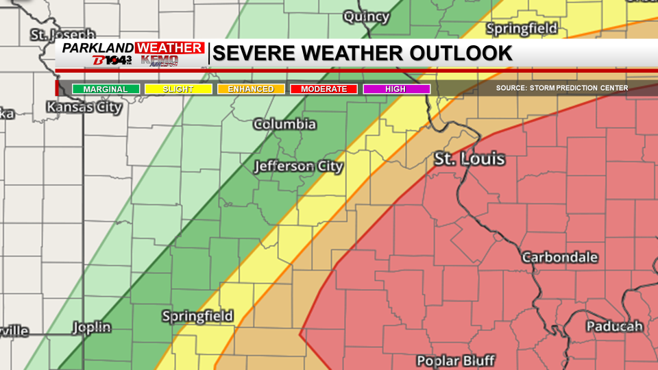 Severe Weather Threat Continues to Increase for the Parkland on Friday