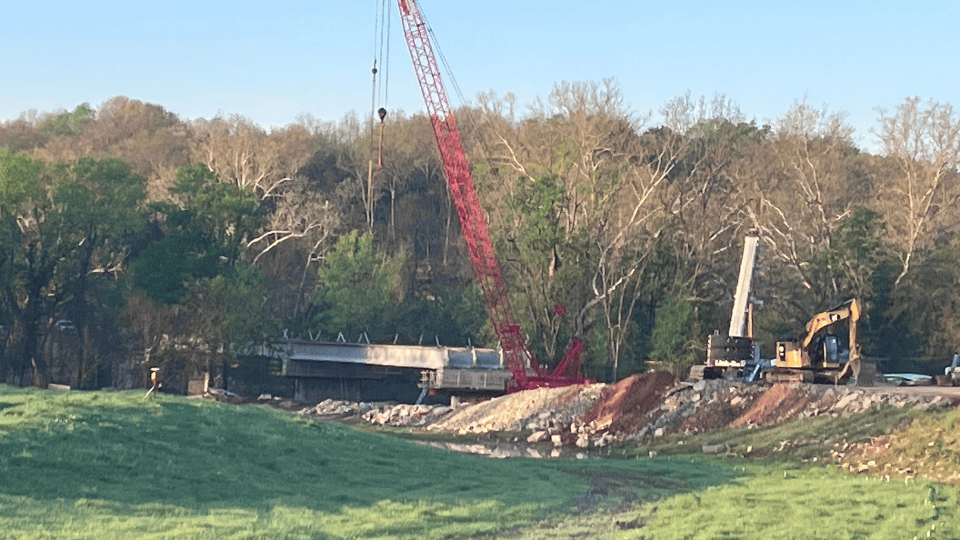 Beams Placed for Berry Road Bridge Project