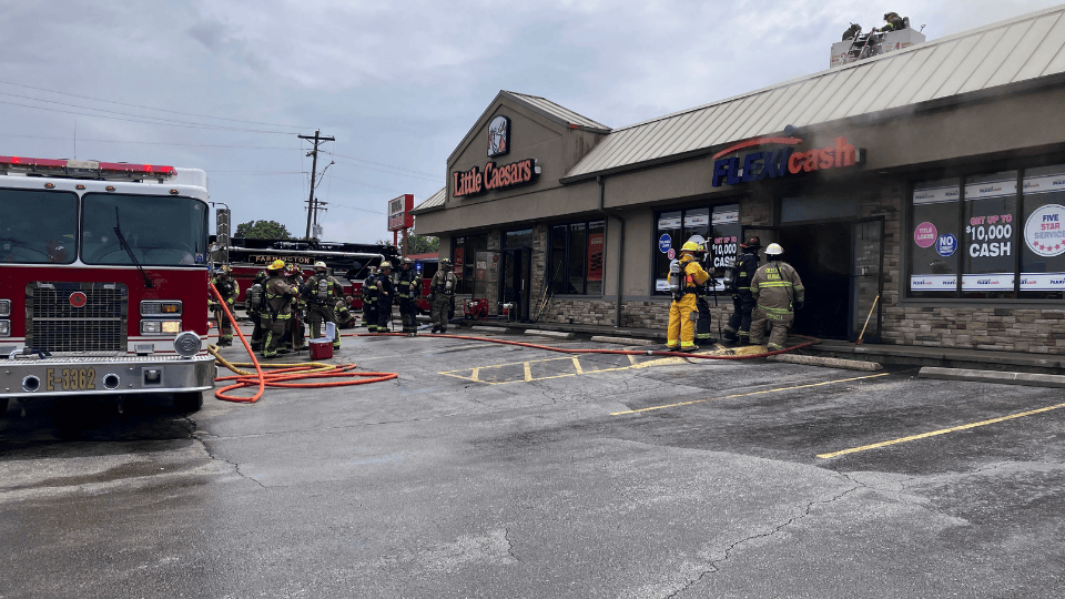 Firefighters Battle 3rd Alarm Blaze at Desloge Shopping Center