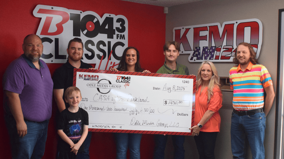 Odle Media Group Makes Donation to CASA of the Parkland
