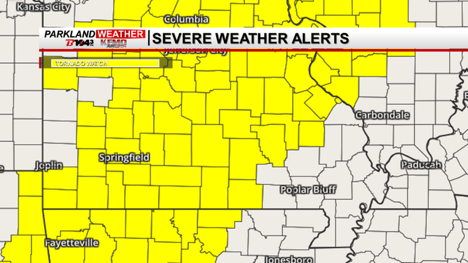 Tornado Watch Issued for the Parkland Area